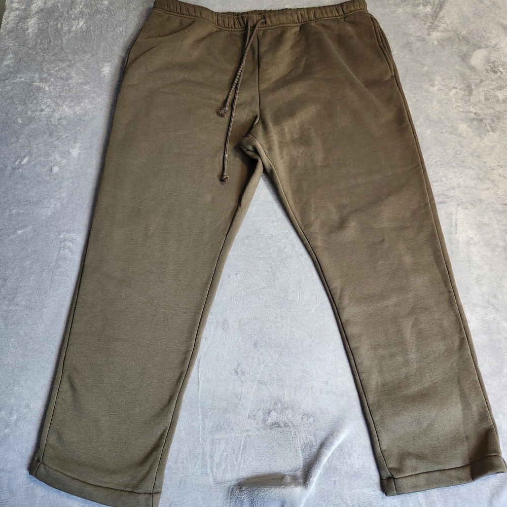 New SKIMS Men's 2X Driftwood Fleece Lounge Straight Leg Pants Comfort XXL